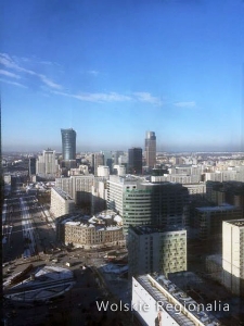 Widok na Wolę z wieżowca Warsaw Financial Center