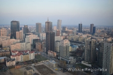 Widok z wieżowca Warsaw Trade Tower w kierunku wschodnim