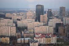 Widok z wieżowca Warsaw Trade Tower w kierunku wschodnim
