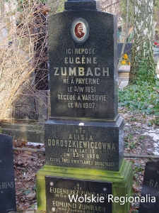 Nagrobek Eugena Zumbacha na cmentarzu ewangelicko-reformowanym