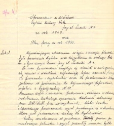 Sprawozdanie z Działalnosci Czytelni Dzielnicy Wola przy ul. Ludwiki 1 za rok 1949 oraz Plan Pracy na rok 1950