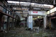 Wnętrze opuszczonej stacji kontroli pojazdów przy ulicy Ordona 23