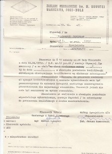 Pismo w sprawie zastosowania paragrafu 17 uchwały 68 Rady Ministrów z dnia 4.04.1975 r.