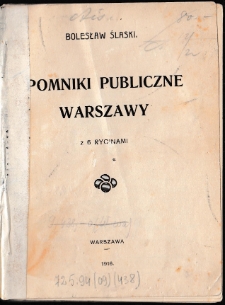 Pomniki publiczne Warszawy