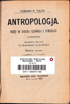 Antropologia : wstęp do badania człowieka i cywilizacji