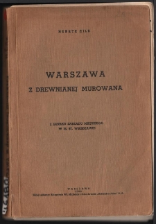 Warszawa z drewnianej murowana