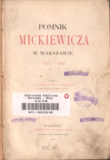 Pomnik Mickiewicza w Warszawie 1897-1898